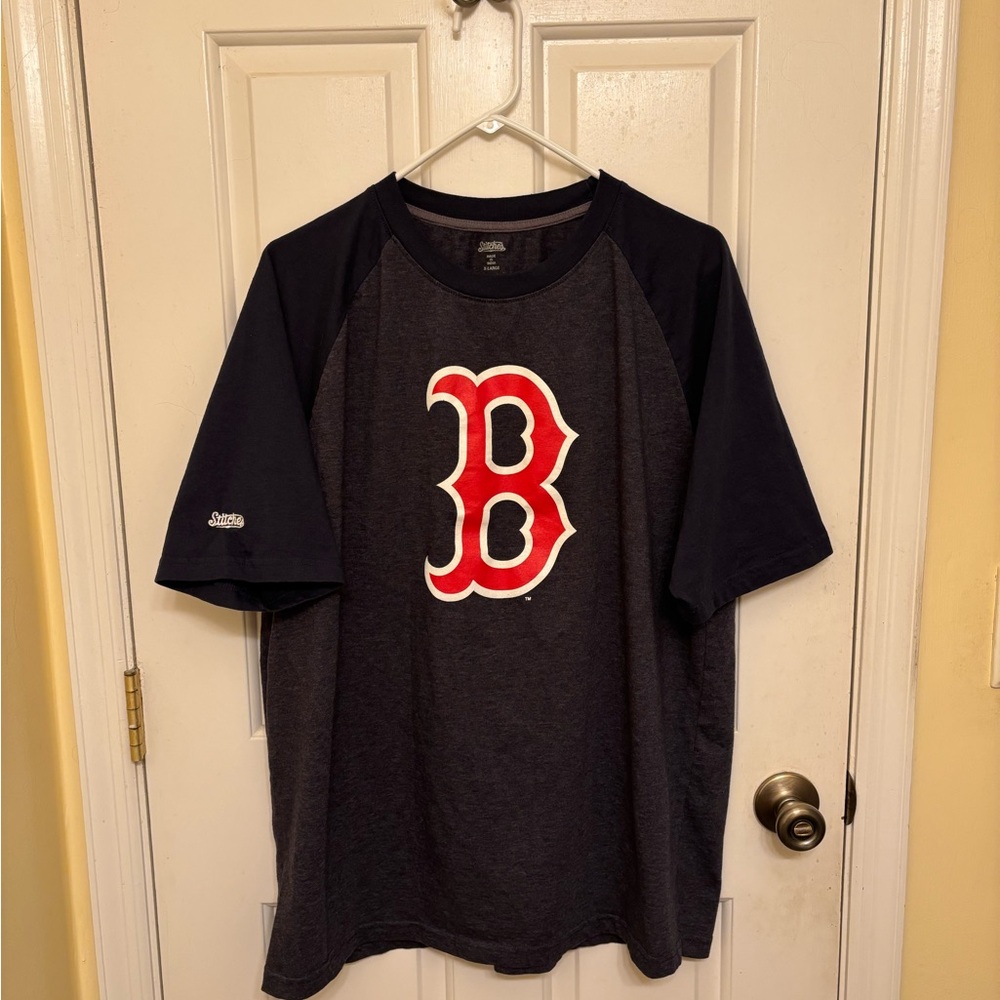 Boston Red Sox Stitches Casual Navy Blue MLB T-Shirt